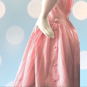 Unique Vintage Livvie Dress Pink Gingham